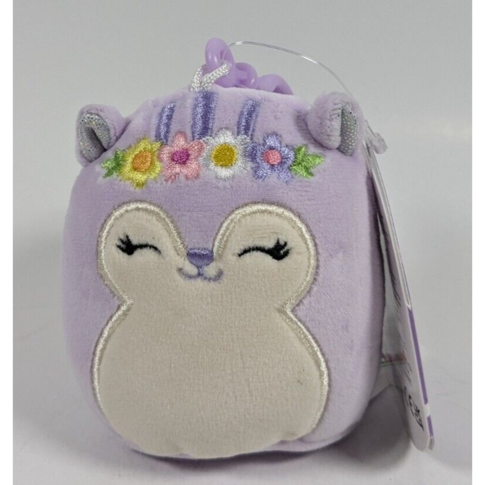 Original Squishmallows Sydney The Squirrel 3.5" Plush Clip On New w/ Tag Easter